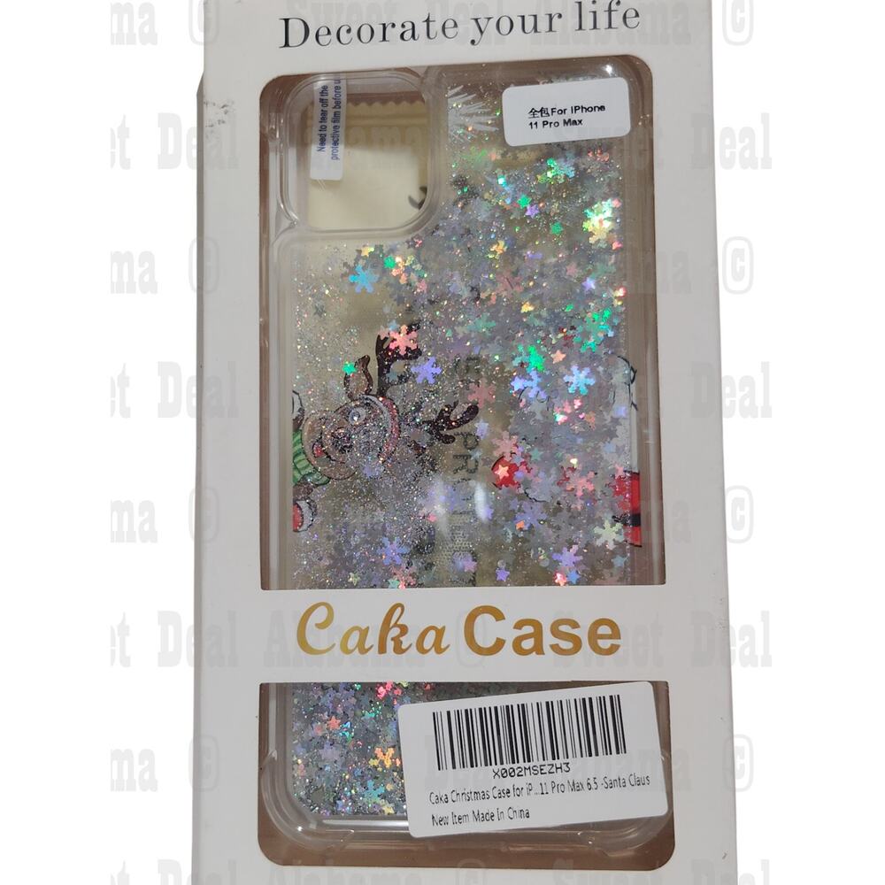 Cakacase Cellphone Case For iPhone 11 Pro Max, Christmas, w/ Floating Snowflakes